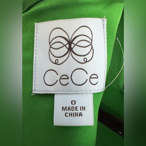 CeCe Sportswear Women's Short Sleeve A-LINE Dress with Neck Bow, Lush Gr… - Picture 8 of 9